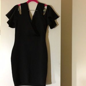 BOOHOO Black bodycon dress NWOT